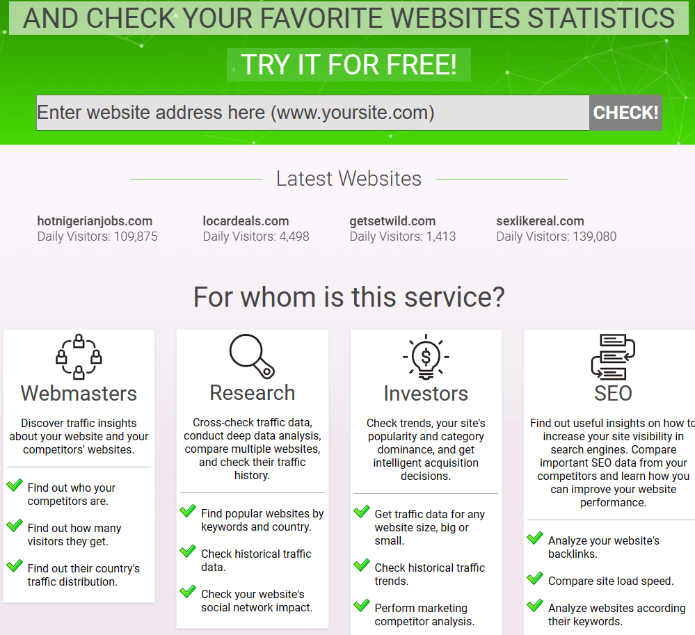 17 herramientas para analizar el tráfico de cualquier sitio web