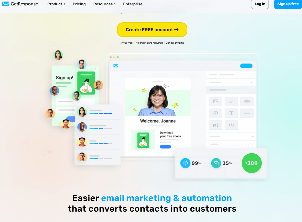 9 mejores alternativas a Mailchimp :tanto gratuitas como de pago 6 getresponse