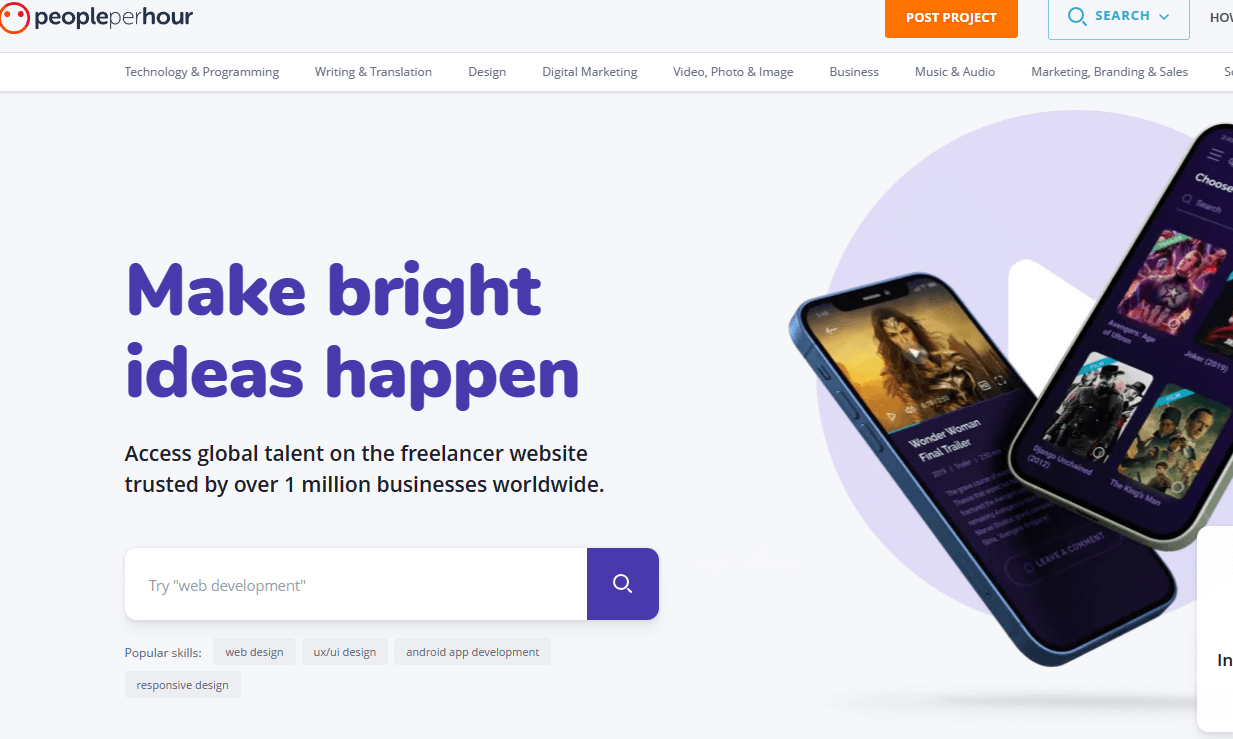 Sitios como Fiverr para autónomos y contratantes 5 peopleperhour-alter