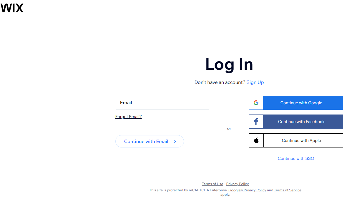 Cómo crear un sitio web sencillo para tu empresa con Wix (instrucciones paso a paso) 2 wix-log-in